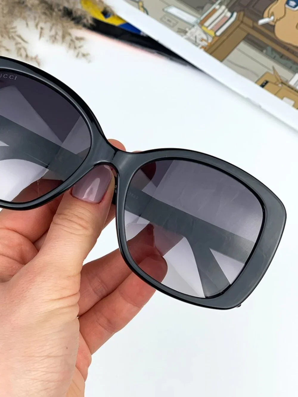 GUCCI GG0762S 001 BLACK SQUARE SUNGLASSES